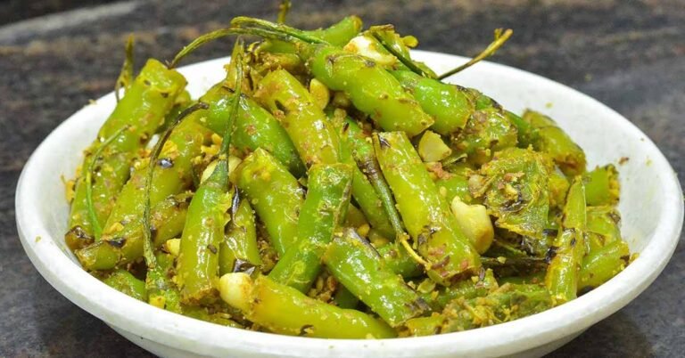 Easy Mirchu Recipe Maharashtrian Green Chilli Stir-fry