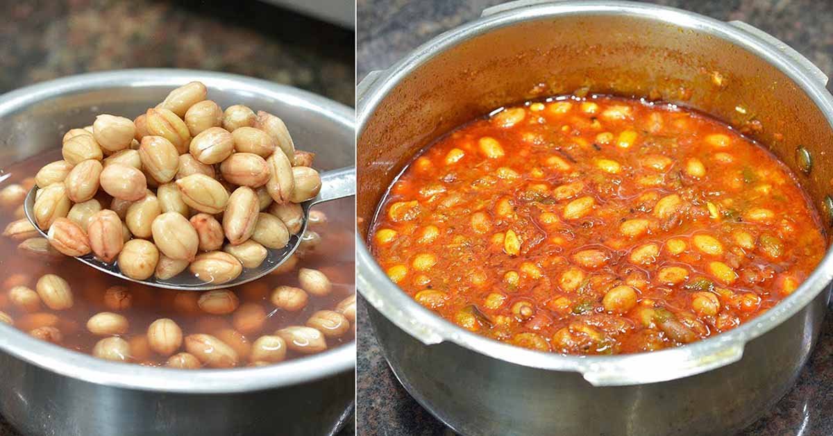 Quick Peanut Curry Recipe (Shengdanyacha Kalvan)