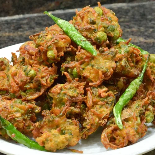 Crispy Vatana Pakoda Recipe