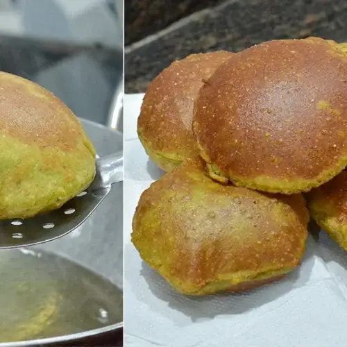 Crispy Vatana Puri Recipe
