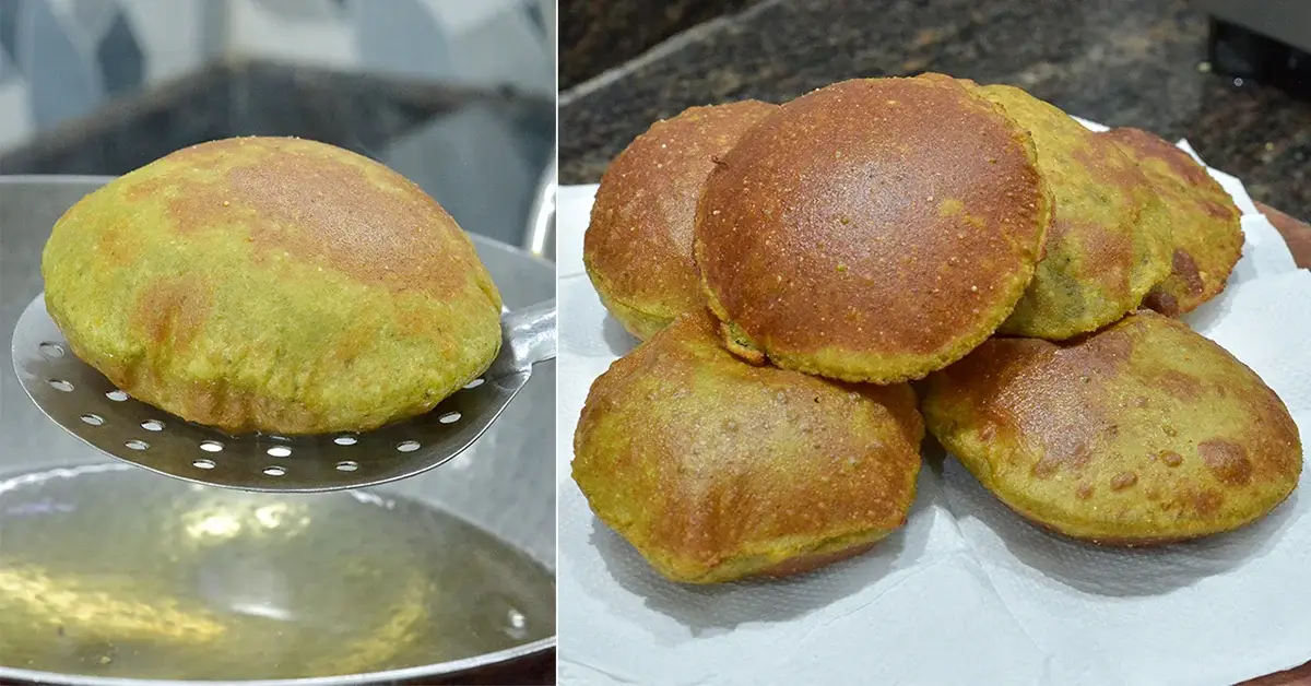 Crispy Vatana Puri Recipe
