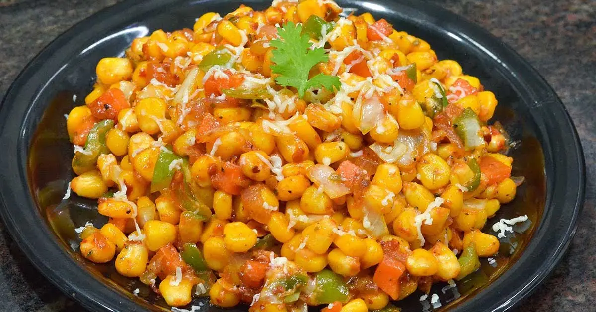 Schezwan Cheese Corn Recipe