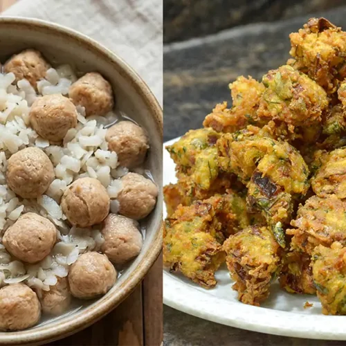 Crispy Soyabean Poha Pakoda Recipe