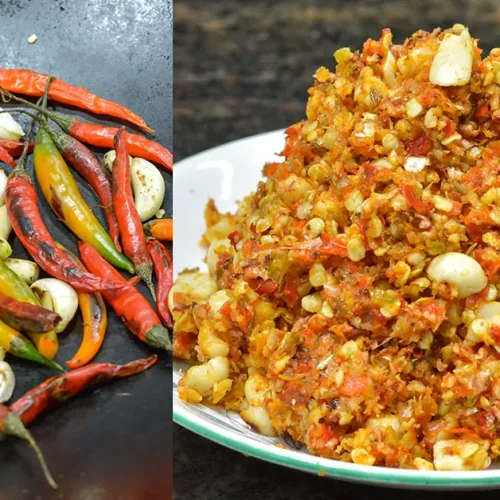 Spicy Red Chilli Garlic Chutney Recipe