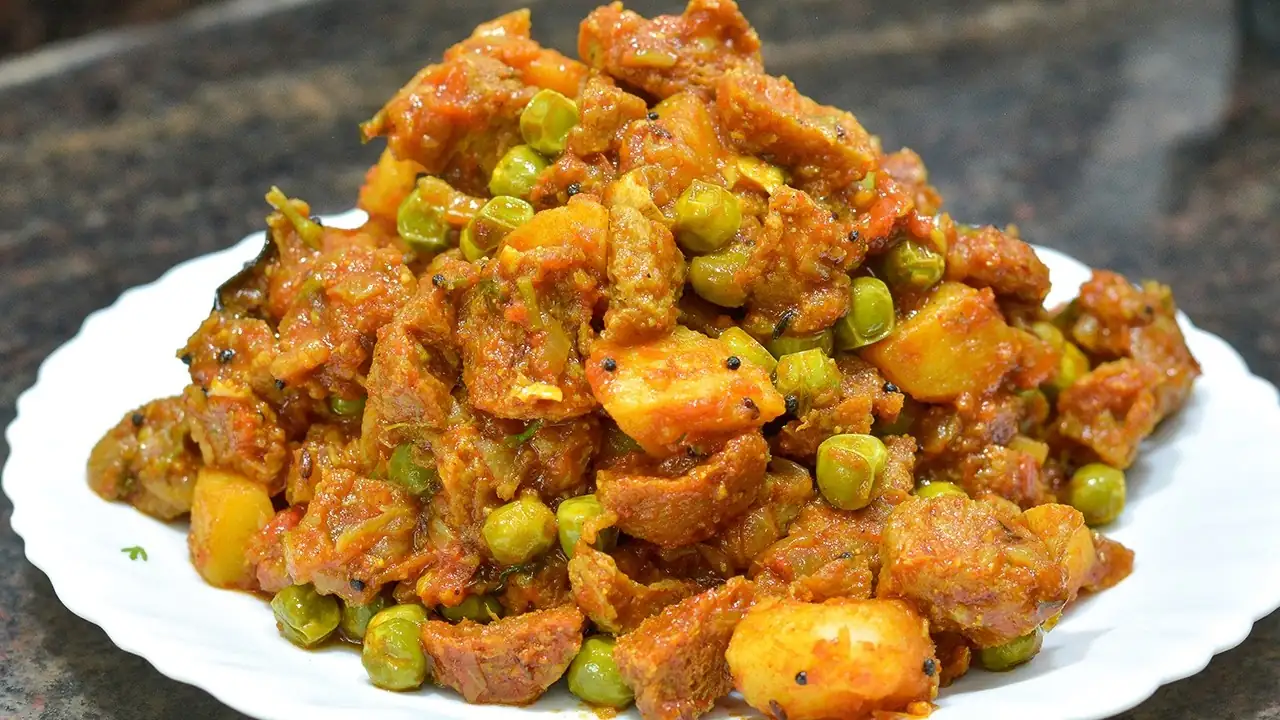 Easy Soya Aloo Matar Recipe