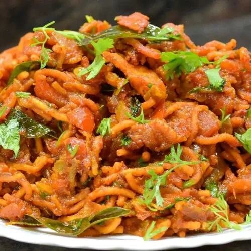 Quick And Easy Sev Bhaji Recipe