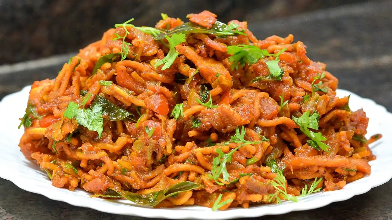 Quick And Easy Sev Bhaji Recipe