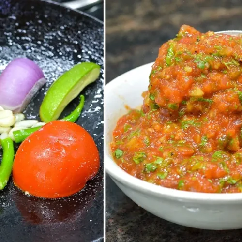 Raw Mango Tomato Chutney Recipe