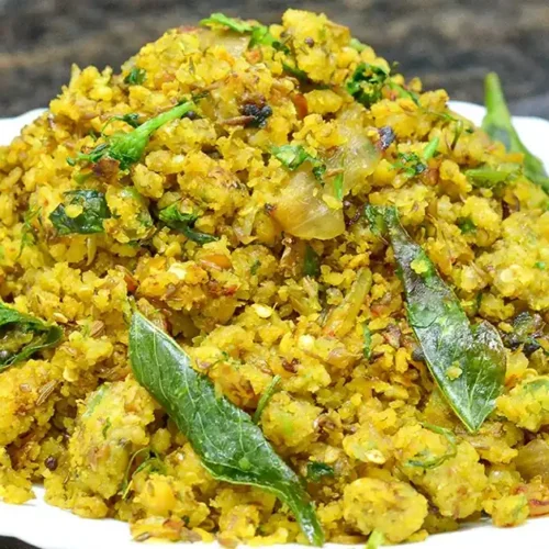 Authentic Masoor Sukha Pithla Recipe