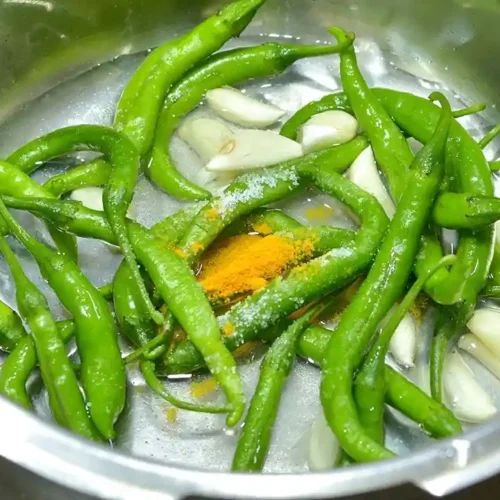 Quick Mirchi Side Dish Recipe