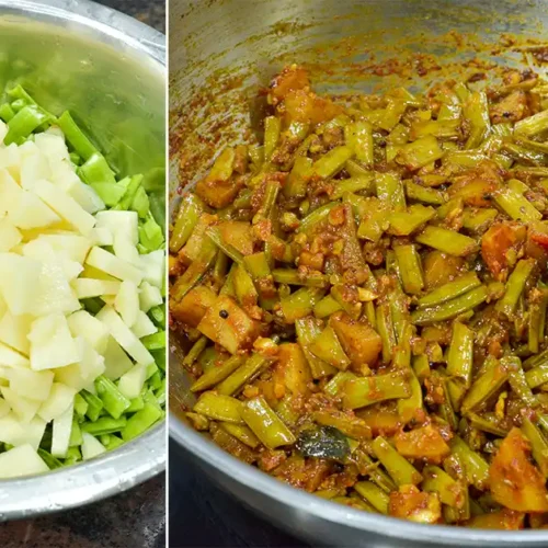 Batata Gavari Chi Bhaji Recipe