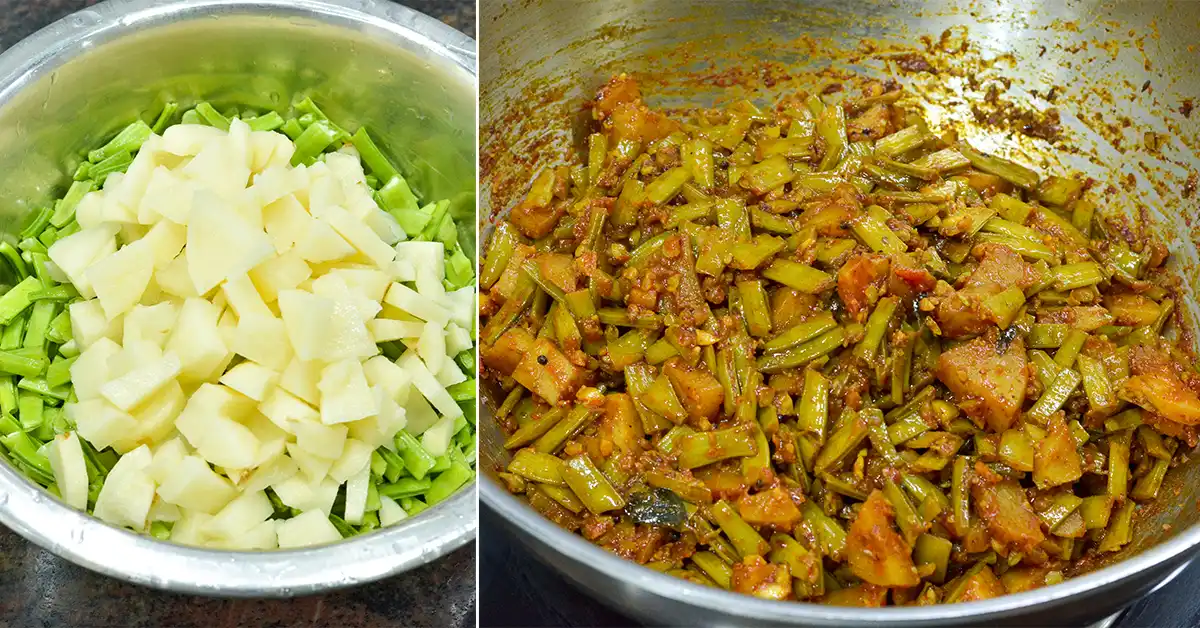 Batata Gavari Chi Bhaji Recipe