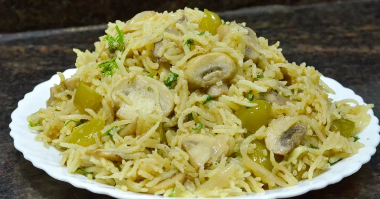 Easy Indian Mushroom Rice Recipe