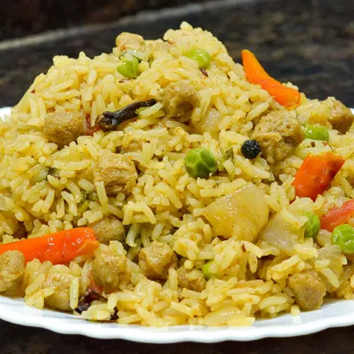 Perfect Soya Chunks Pulao Recipe