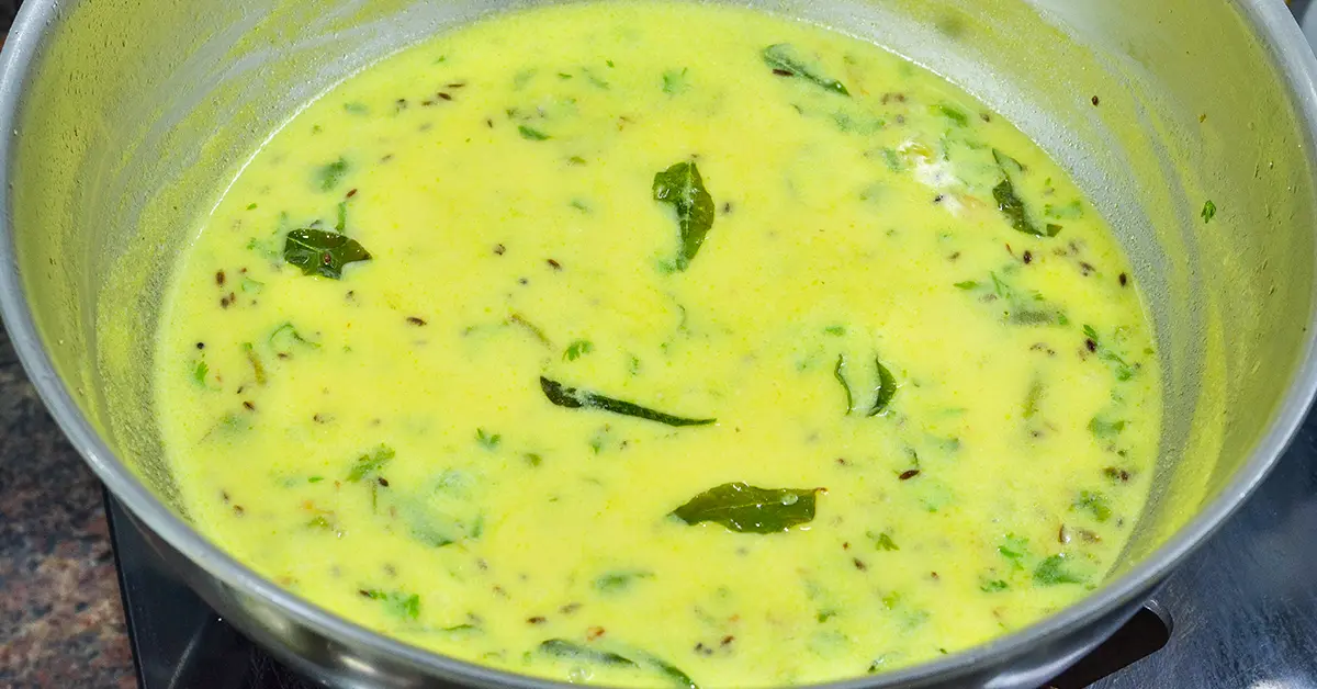 Quick And Easy Maharashtrian Kadhi Recipe in 15 Mins