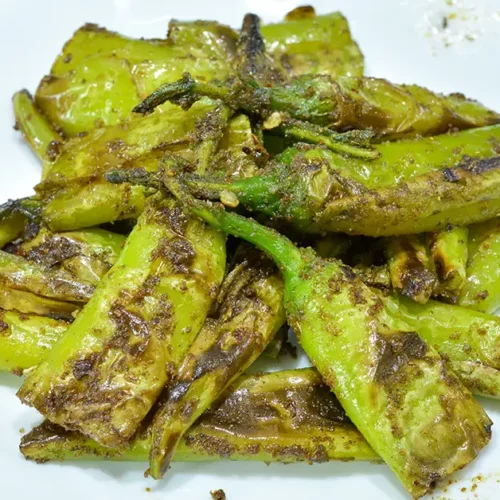 Tangy Green Chilli Side Dish