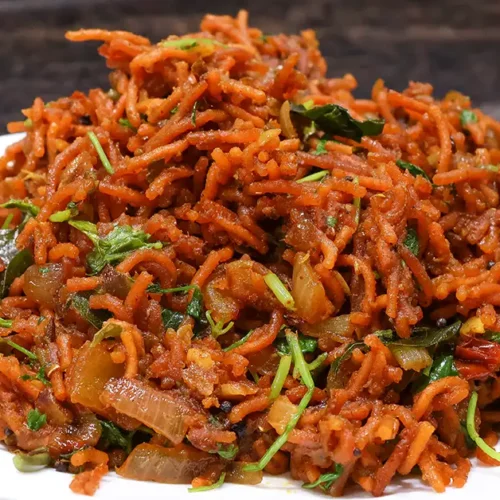 Spicy Dry Sev Bhaji Recipe